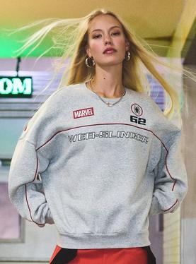 Marvel Spider-Man Web-Slinger Embroidered Crewneck, , hi-res